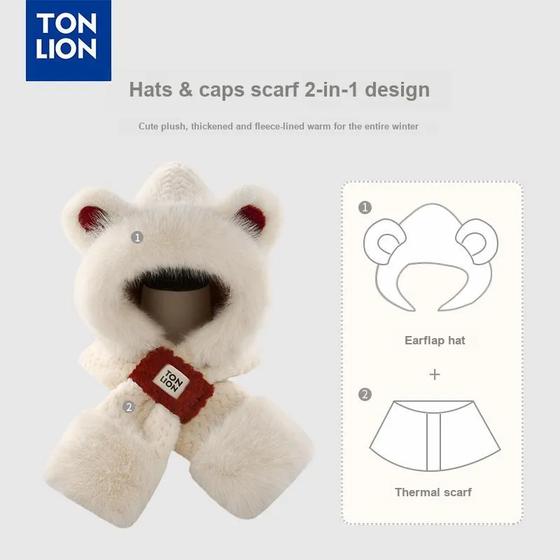 Tonlion Polyester Hoods & Plush Hats Unisex-2