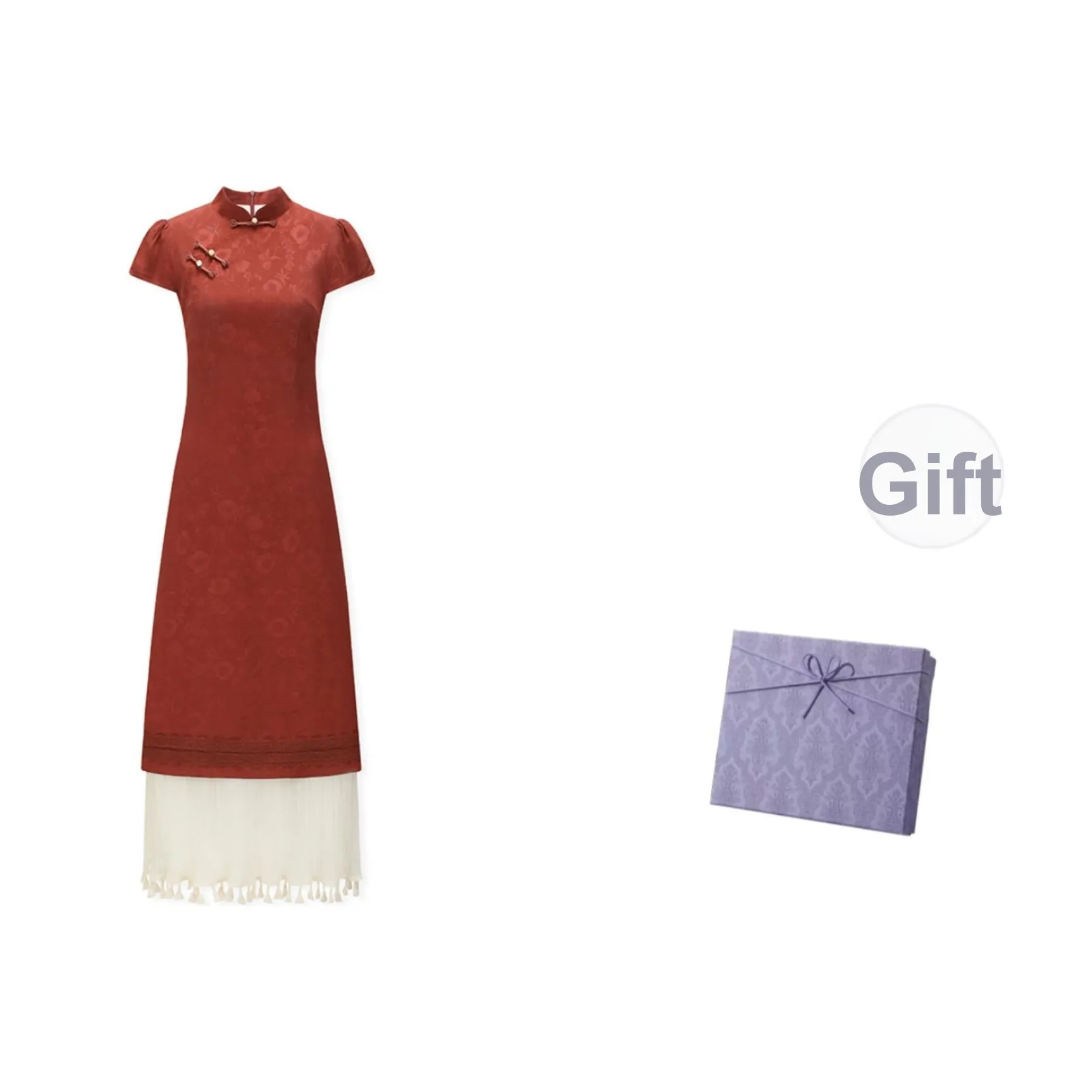 DITB Вермильон Лицо Красный Женские Ципао