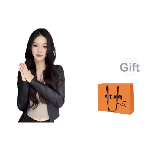 SIXUSICHOU Черный Женские Кожаные куртки