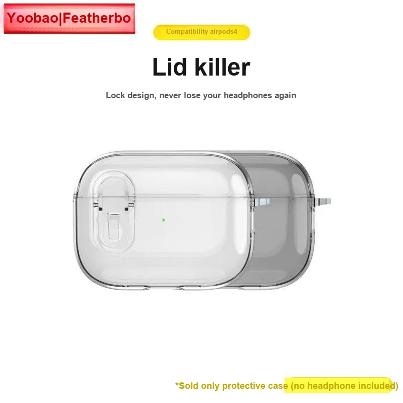 Yoobao Compatibility AirPods Full Collection TPU Transparent Ice Crystal Lock Design Headphone Cases-14