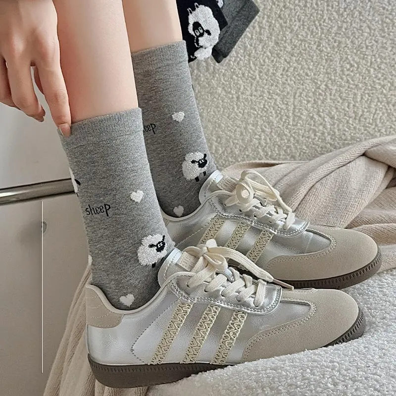 Mid Calf Socks Women's Combo Set-1