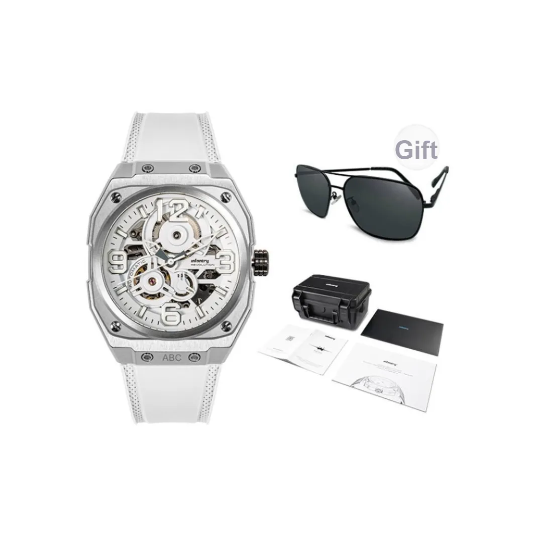 INFANTRY Pioneer Collection Mechanical Movement Watch Unisex Cut Out Dial
