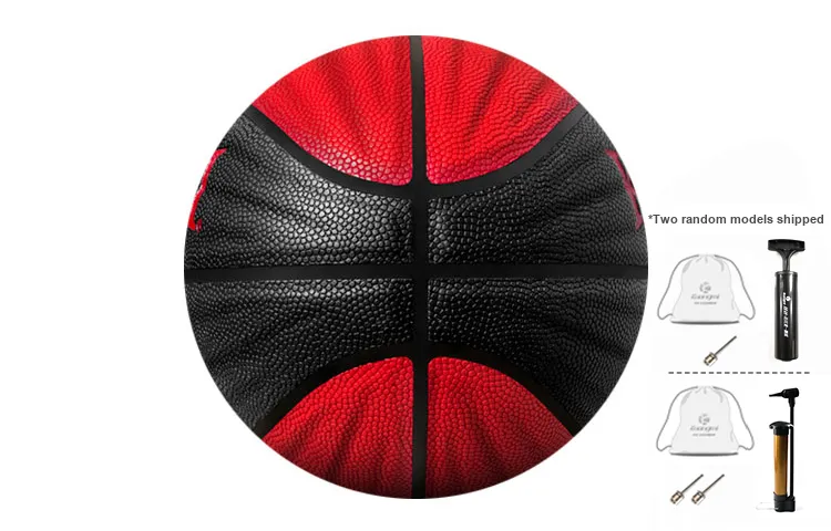 Kuangmi Hindsight Collection PU Basketball Black Red Multicolor Size 7 Training Unisex-2
