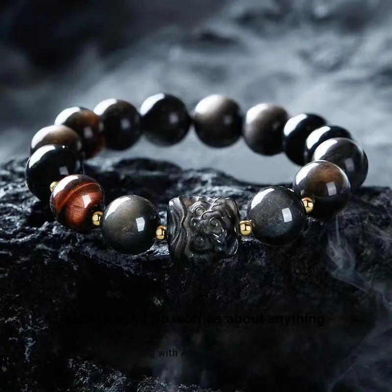 TUTAE Obsidian Jade Bracelets Unisex-6