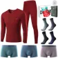 8-Piece Set Gift Box (1 V-Neck Burgundy Underwear+3 Pairs of Underpants+4 Pairs of Socks)