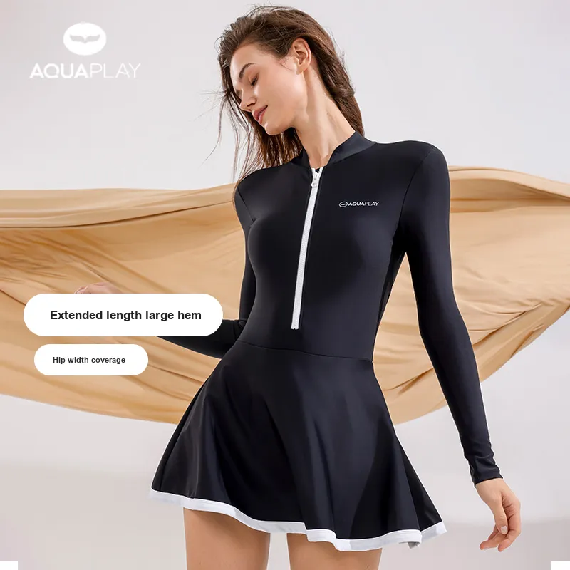 AQUAPLAY One piece Swimsuit Women's Black-3