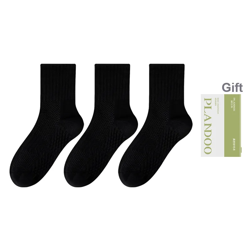 PLANDOO Mid Calf Socks Unisex Shopping Bag 3 Pack-10