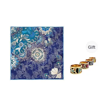 MARJAKURKI Silk Large Scarf Women's