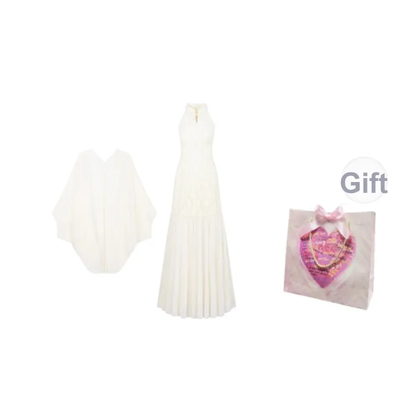 KUNZHUDAXIANG Skirt Set Women's Beige-5