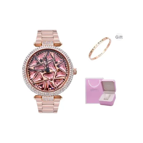 Melissa Кварцевый механизм Часы Женские Золотистый циферблат