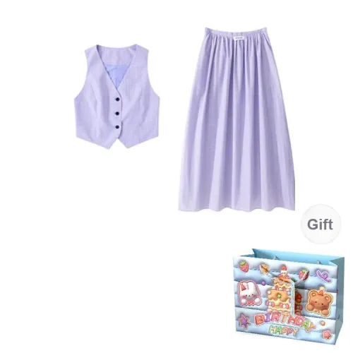 TWOPLUMGIRLS Two Piece Skirt Sets Women's