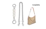 (Silver) Pearl Extender Chain+Decorative Chain 45cm