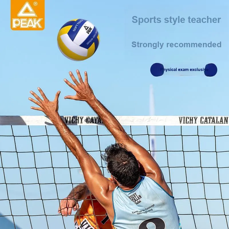 PEAK PVC Size 5 Ball Volleyball Unisex Classic Blue Yellow White Color Scheme-5