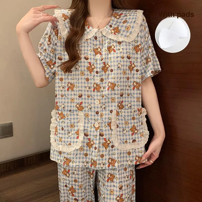 Maultiay Pajama Set Women's Blue-3