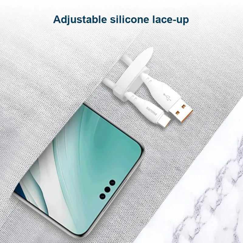 PHILIPS 1m A To Type C PD100W 6A Fast Charging Cable-5