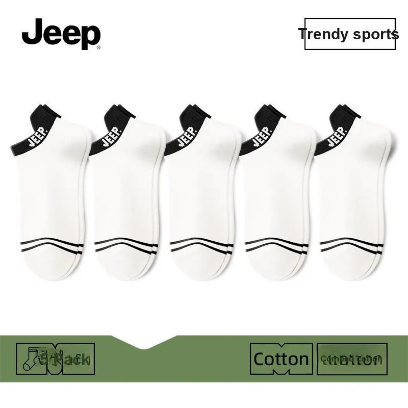 Jeep No Show Socks Unisex Multi double Loading-7