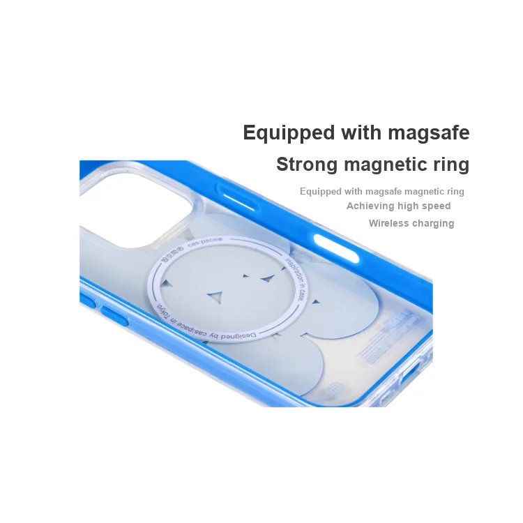 Shell Space TPU Material Comfortable Matte Handfeel Case  Blue Magnetic Phone Cases Compatible With IPhone Collection-3