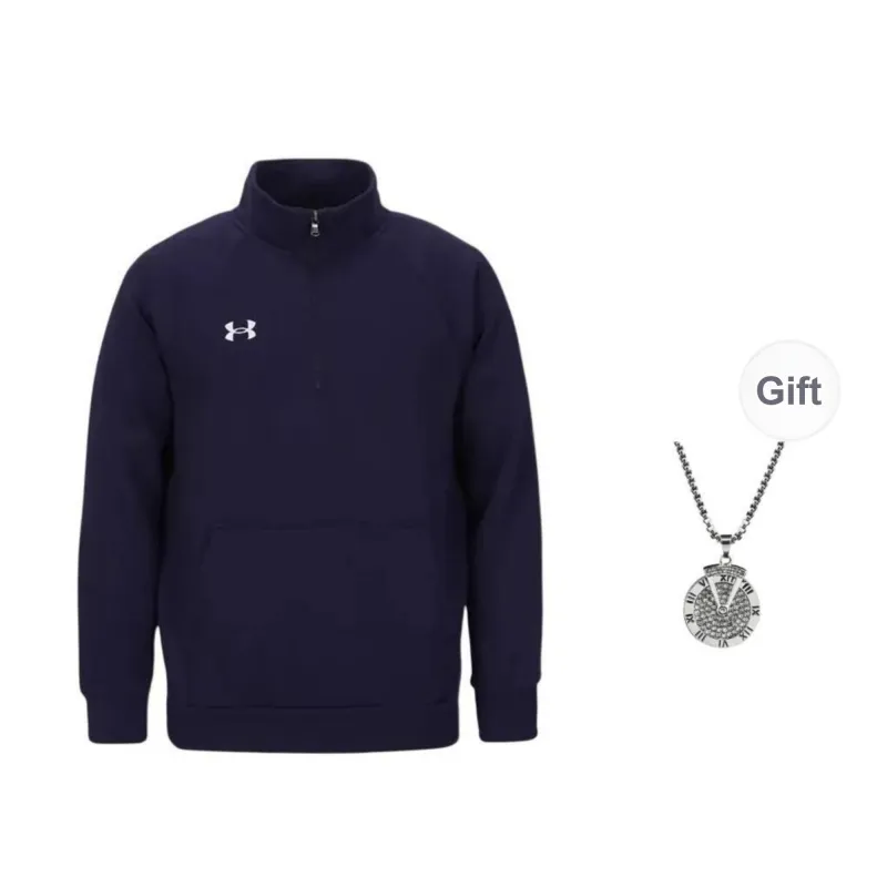 Under Armour Rival Sweatshirt Men's Marine Blue, Comes With Necklace-0