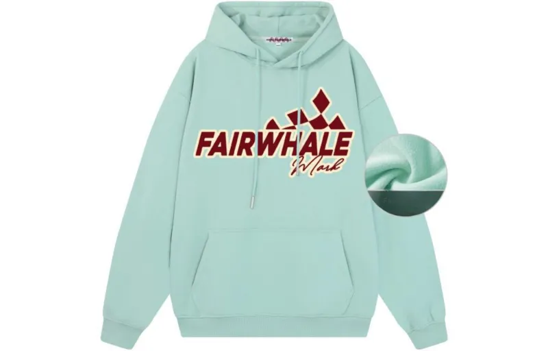 FAIRWHALE Letter Print Loose Fit Pullover Drop Shoulder Hoodie Unisex-26