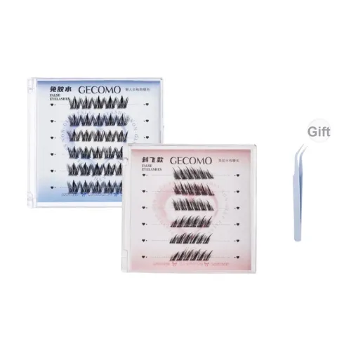 GECOMO Собака Стиль+Slant Flying Клей Бесплатно Клещи для ресниц Комбинация Натуральный Увеличение Длина Стиль
