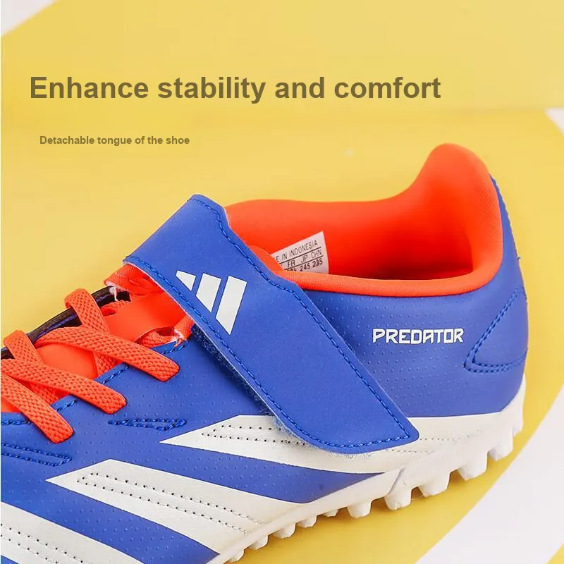Adidas Predator CLUB Anti Slip Wear Resistant Low Top Kids' Soccer Shoes Blue White Orange Kids'-3