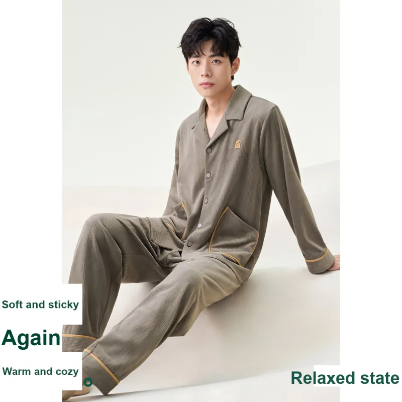 Aannsfam Pajama Set Men's Ink Stone Gray-4