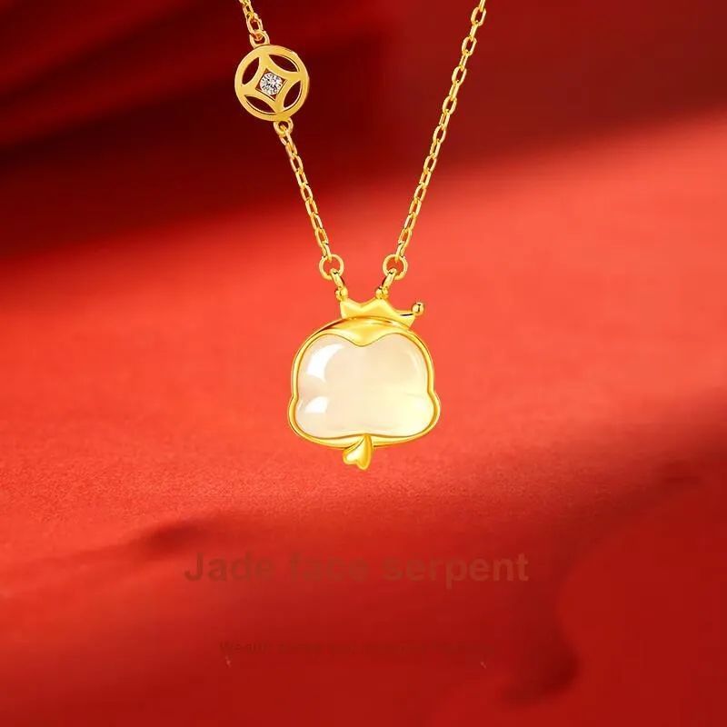 Royal Heaven's Choice Hetian Jade Necklaces Pale Greenish White Jade Unisex-1