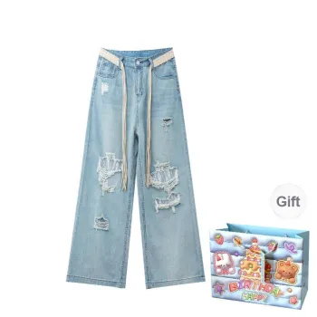 QUIET ANGEL Jeans Women's Pants+Belt Shopping Bag
