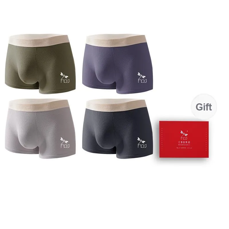 RED DRAGONFLY Cotton Panties Men's 4 Piece Gift Box Sets-13