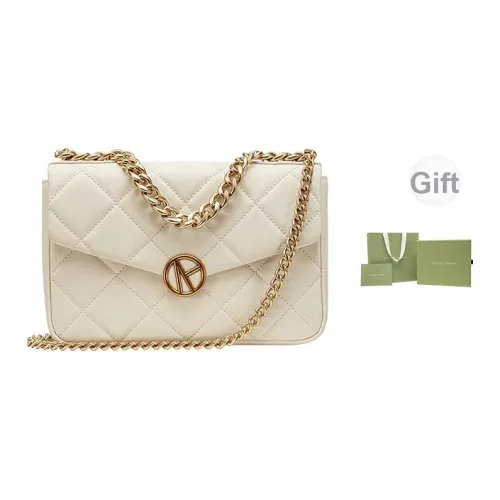 VANESSA HOGAN Lingge Series Сумка из коровьей кожи с цепочкой через плечо с клапаном женская черная