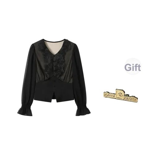 PIERRE CARDIN Черные Женские Рубашки