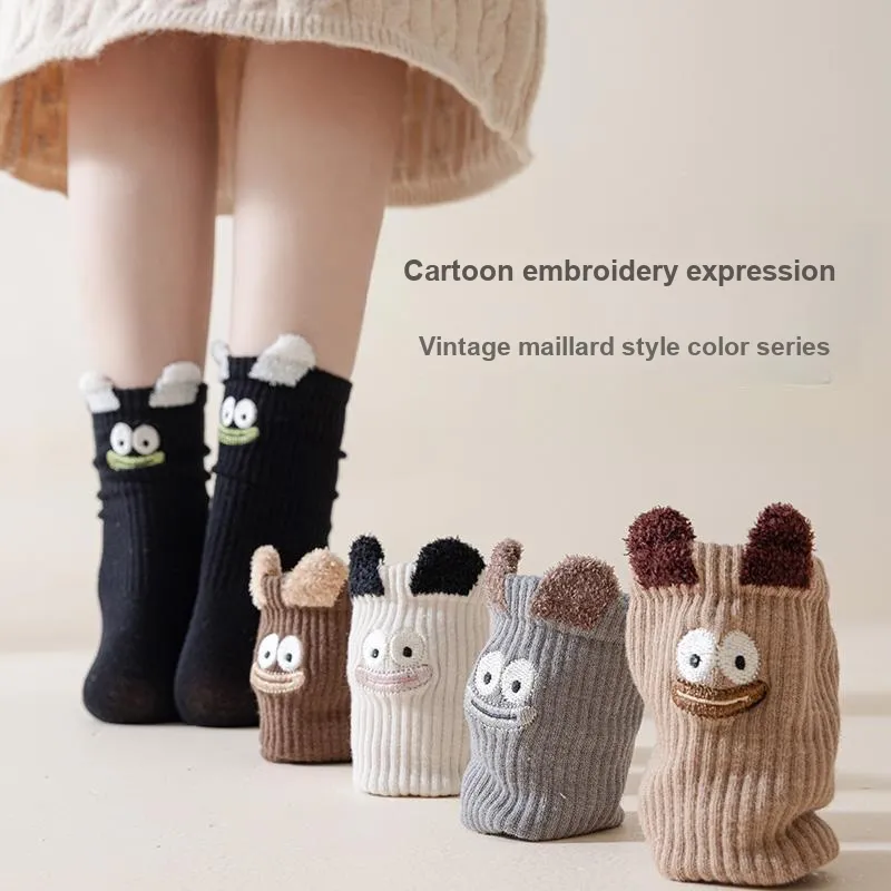 JIAZINI Mid Calf Socks Women's 5 Pack-13