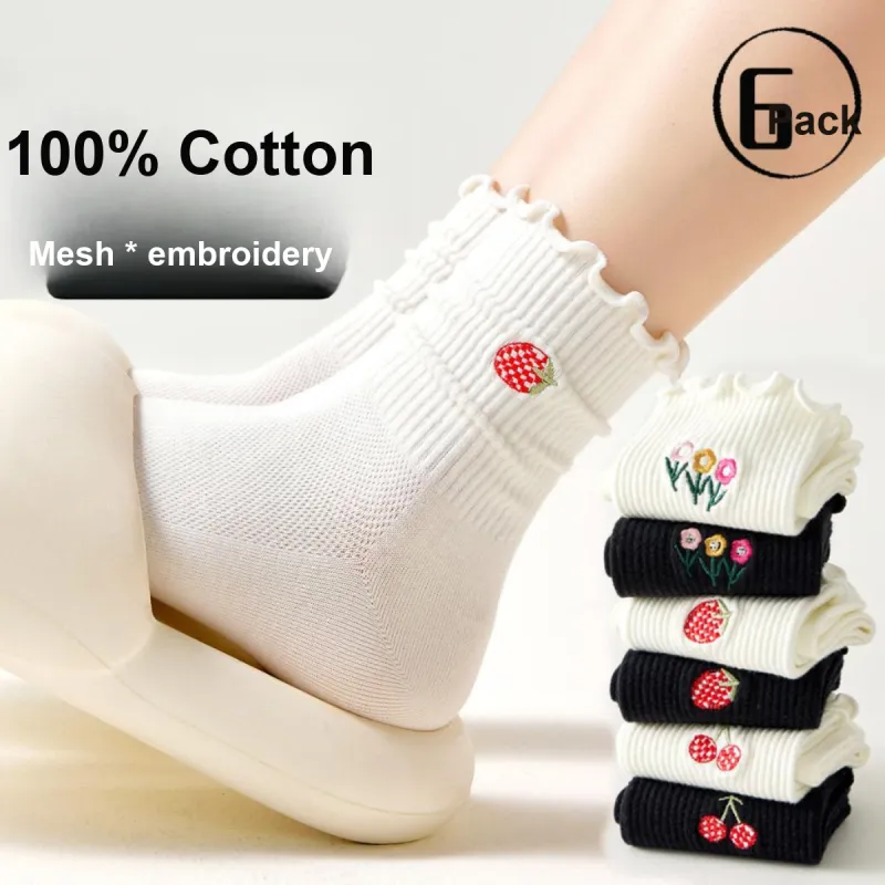 AUGUST Mid Calf Socks Women's 6 Pack-6