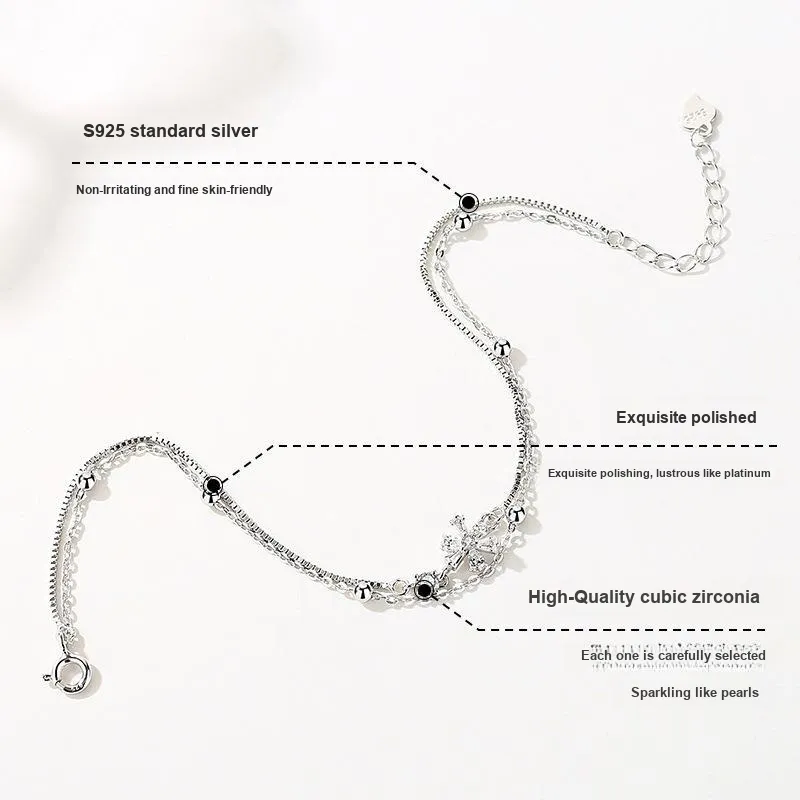 JESCAKOO 925 Sterling Silver Bracelets Women's-3