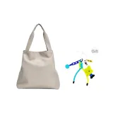 A.FLORE Collaboration Milk Tea Plain Weave Tote (Bread Smiling Face)