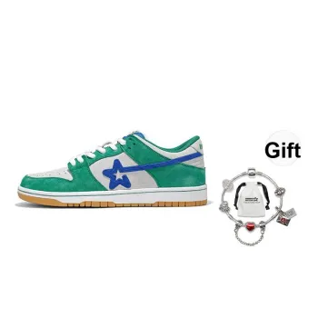 RIPSTAR SKBD Low Maxes Leonardo Anti Slip Wear Resistant Low Top Skateboard Shoes Unisex White Green