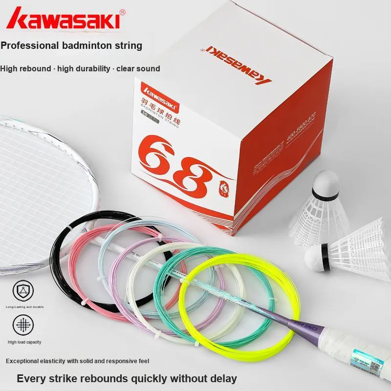 Kawasaki Durable Type Badminton Racket Strings Unisex 0.7mm-12