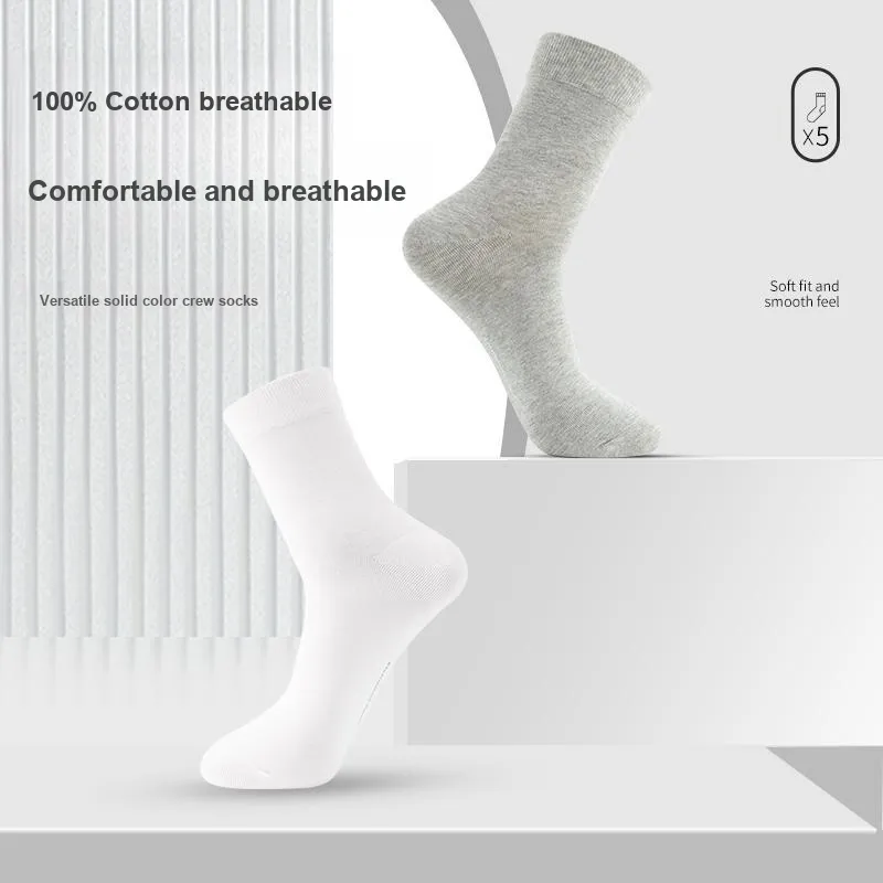 FAIRWHALE Mid Calf Socks Men's 5 Pack-1
