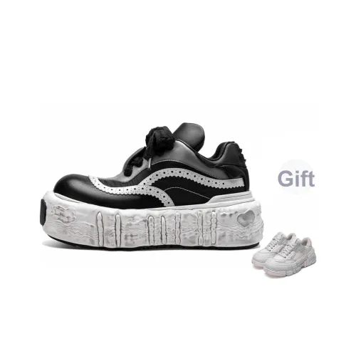 TIMESPEAK Memory Fun Collection Original Avant Garde Увеличение Высоты Дышащий Низкий Топ Casual Женские Черный
