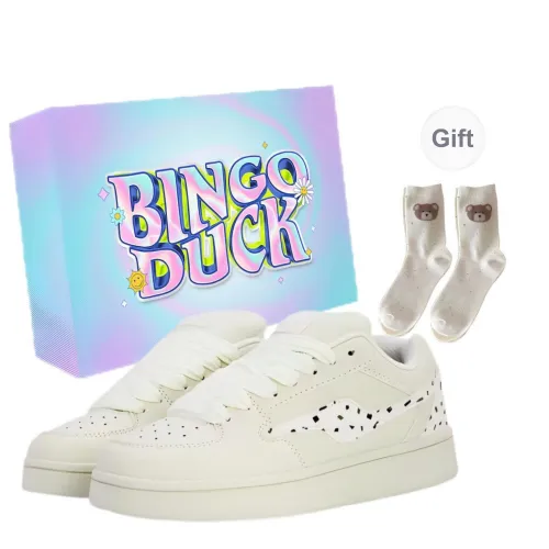 BINGO DUCK Skateboard Shoes Women's Ecru