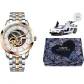 Rose Gold White Dial Rose Gold Steel Band