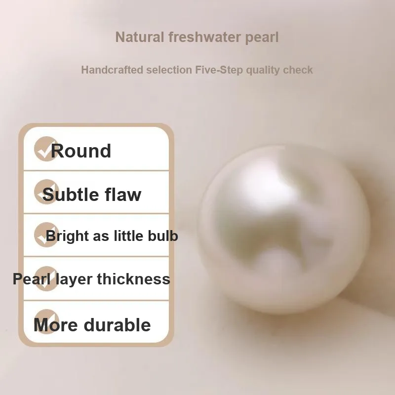 Lang Wind S925 Silver, Freshwater Pearl Stud Earrings Women's-1