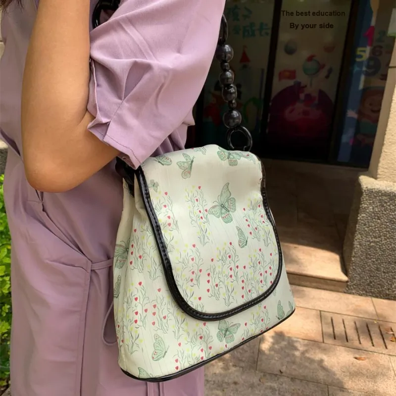 CentarlKatty PU Shoulder Bag Women's Black Light Green Butterfly-8