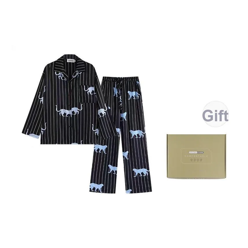 CHATING Черный Женский Подарочный Набор Пижам