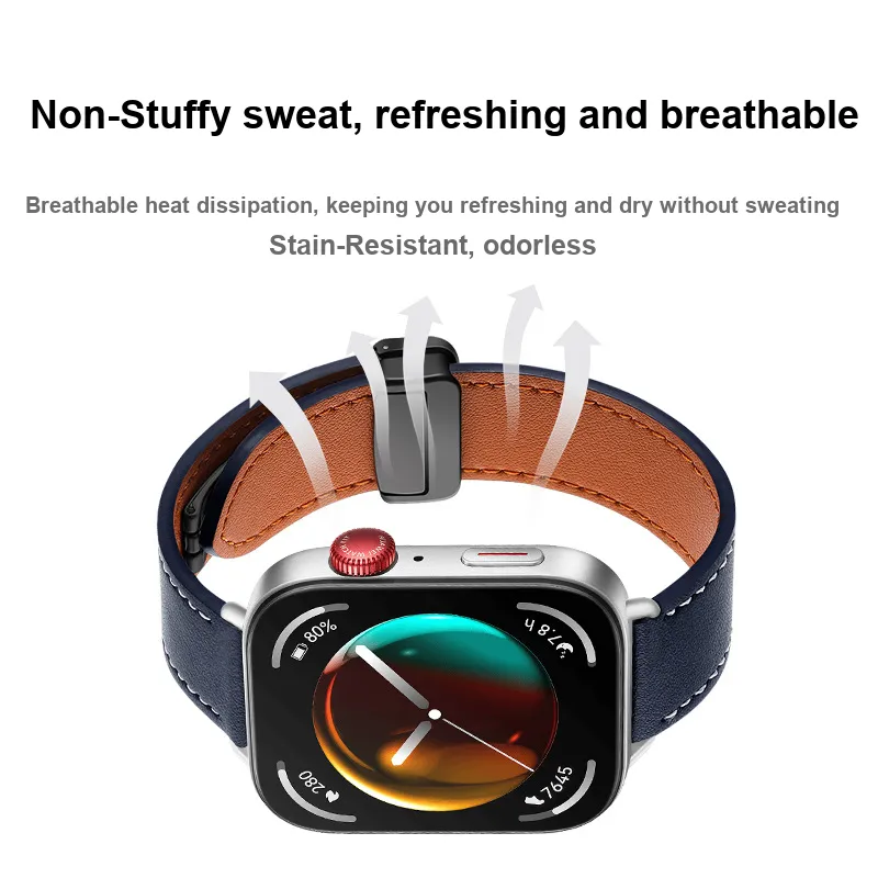 Vobafe Watch Band Huawei Compatibility Leather Material-2