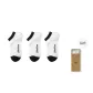 [Men's]White Monochrome *3 (3 Pack)