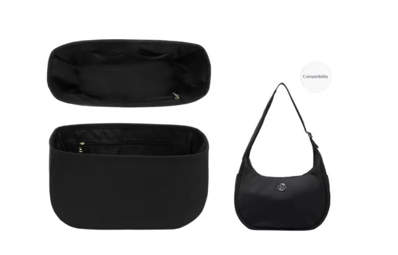 Lan Bao Fan Nylon Canvas Adjustable Conversion Extension Strap Shoulder Strap Crossbody Handbag Merch Unisex Black-22