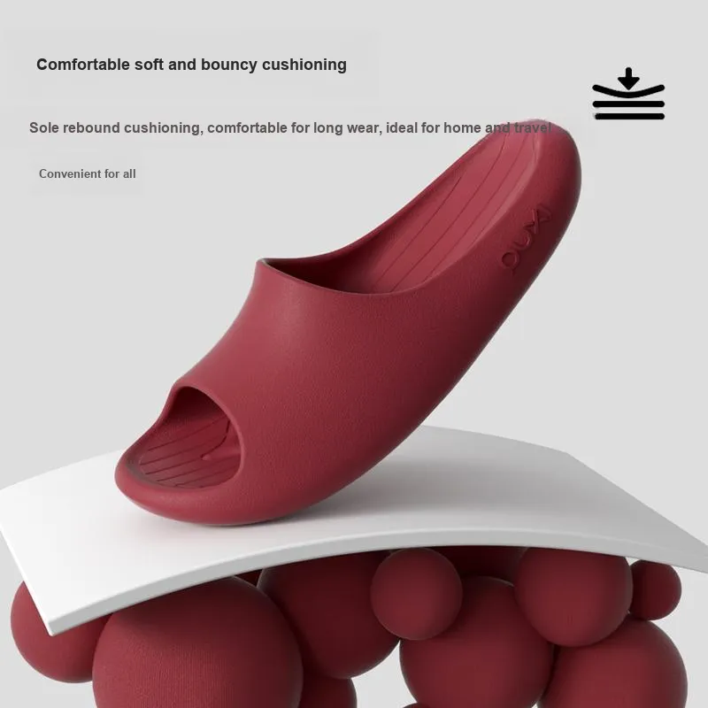 POSEE Soft Sole Home Unisex Spring & Summer Solid Color Couple's Slippers-1