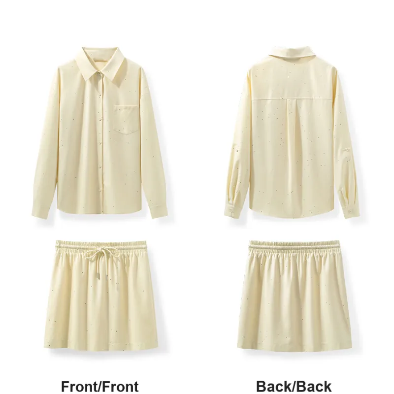 LUYOUYE Skirt Set Women's Yellow-4