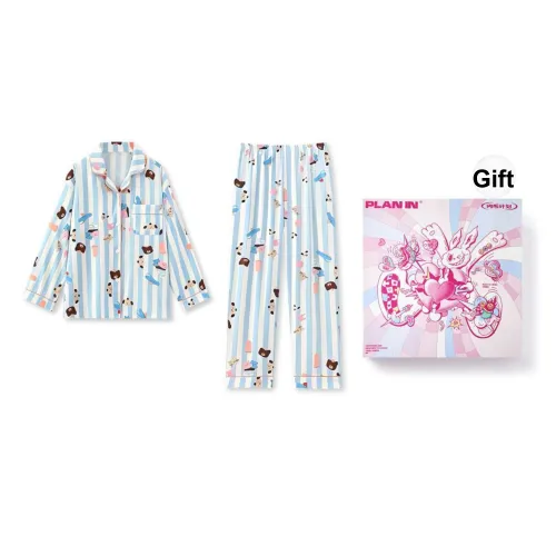 PLAN IN Пижамный комплект женский синий